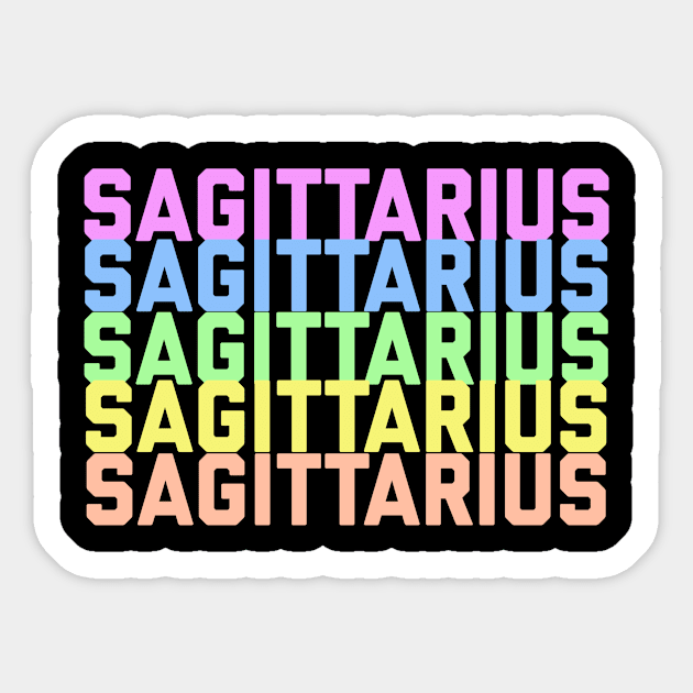 Sagittarius Rainbow Sticker by Sloop